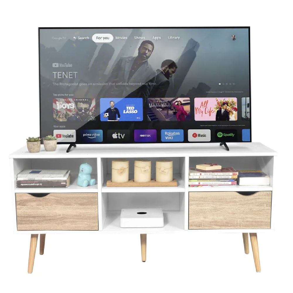 Mesa para TV Moderno Brenda Blanco/Duna R&R MUEBLES