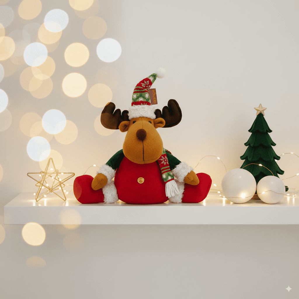 Reno Sentado 30x26cm Cuentos de Navidad Orange