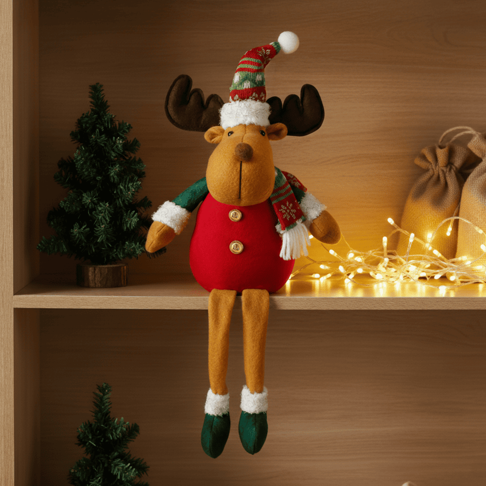 Reno Patilargo 48cm Cuentos de Navidad Orange