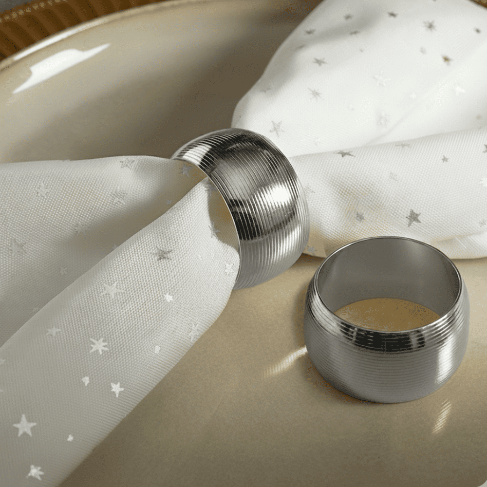 Set de 2 Anillos Plateados Cuentos del Bosque Orange