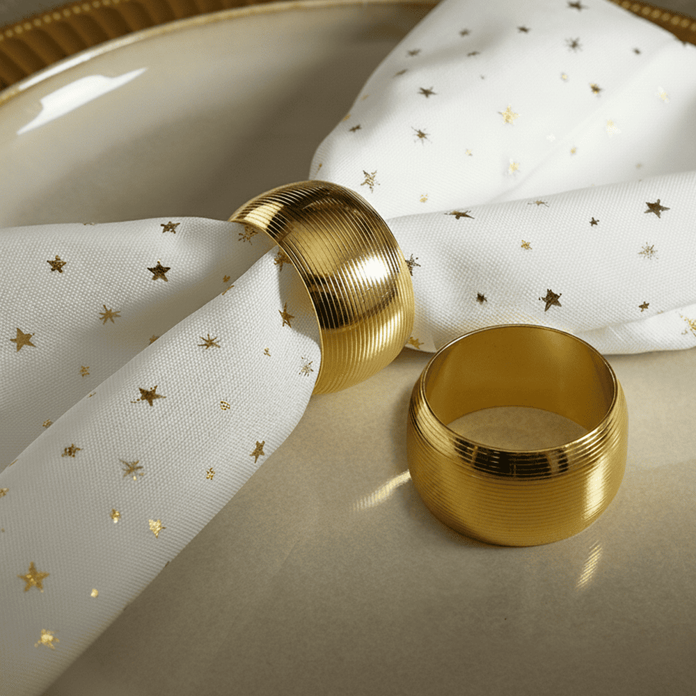 Set de 2 Anillos Dorados Cuentos de Oro Orange