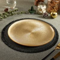 Plato de Fondo Vidrio Dorado 27cm - Encanto Dorado