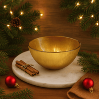 Bowl Vidrio Dorado 15x7cm - Encanto Dorado