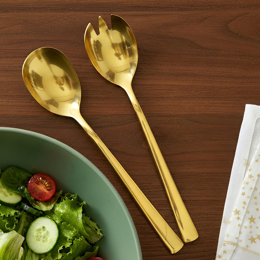 Set 2 de Piezas para Ensalada 24cm Inox Cuentos de Oro Orange