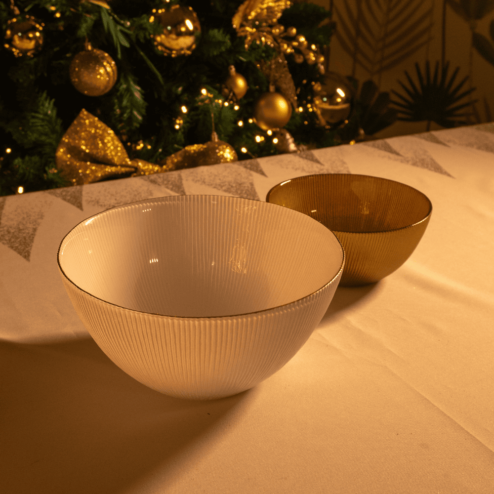 Bowl Vidrio Blanco 20cm Cuentos del Bosque Orange