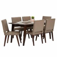 JUEGO DE COMEDOR 6 SILLAS MATEO COCOA