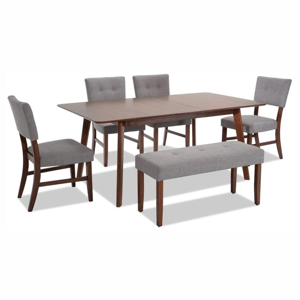 JUEGO DE COMEDOR 6 SILLAS ELIAS GRIS