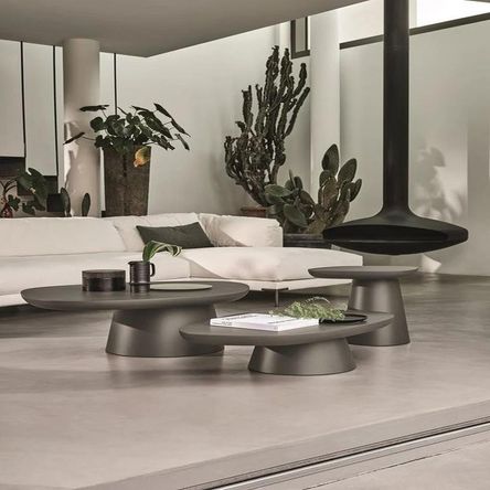 MESA DE CETRO GRIS OSCURO