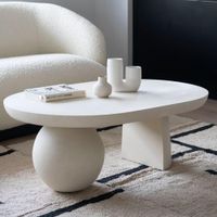 MESA DE CENTRO LUNNA MARFIL