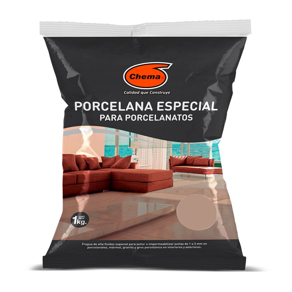 Fragua Porcelanato Corona Marrón 1 kg. Chema