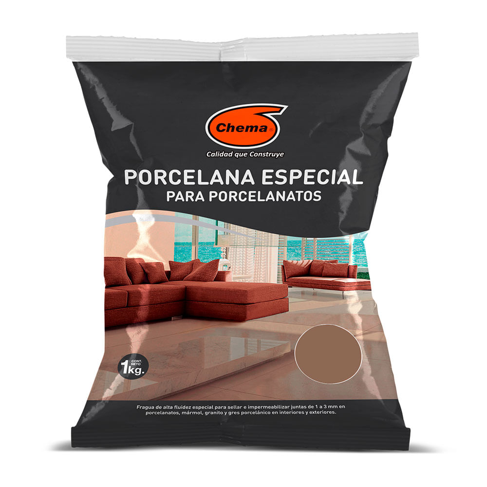 Fragua Porcelanato Sipo Marrón 1 kg. Chema