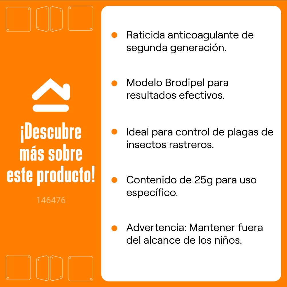 Sobre Ratex Brodipell Raticida 25gr - Promart