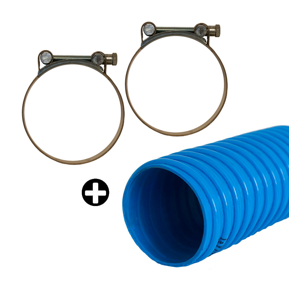 Kit Manguera Succión 2"x7m + 2 Abrazaderas Home Tools