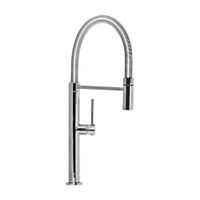 Llave Monocomando de lavadero Bar Bali con pico flexible resorte Vainsa Cromado de Acero Inoxidable