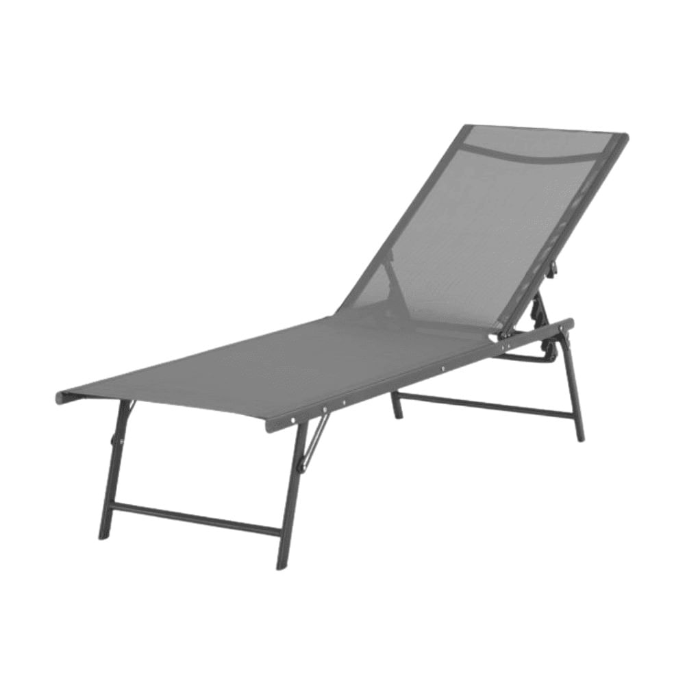 Reposera plegable de acero Gris Orange