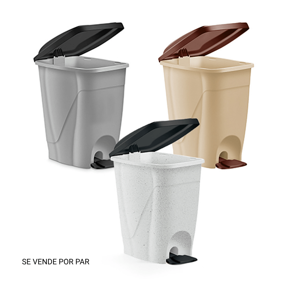 Papelara Polinplast Ahorra Espacio con pedal