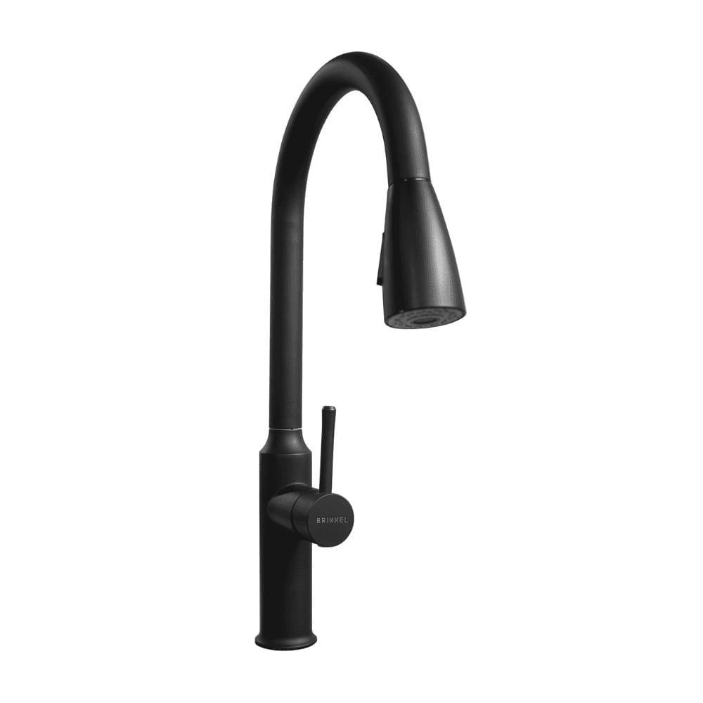 Mezcladora Monocomando Acero Inoxidable Negro Mate