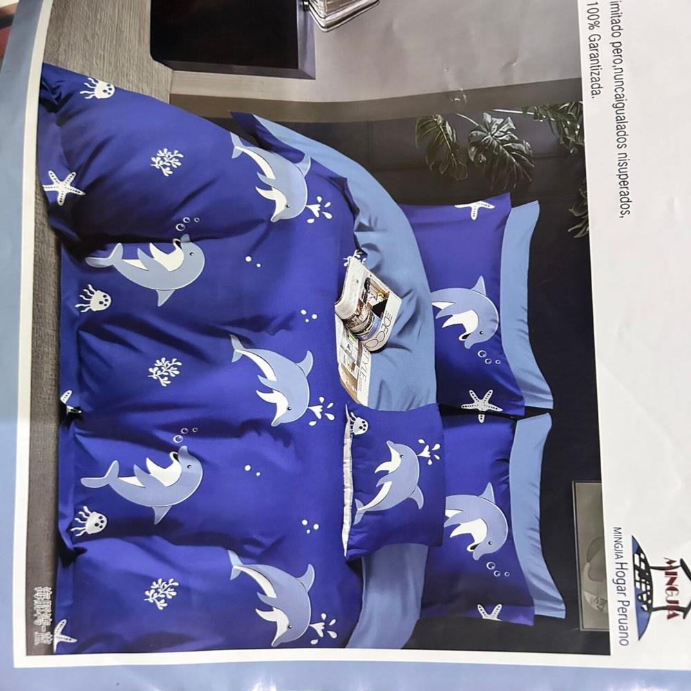 Set edredón niño 2 pz + sábanas + fundas 100% algodón de 5 piezas - GU8