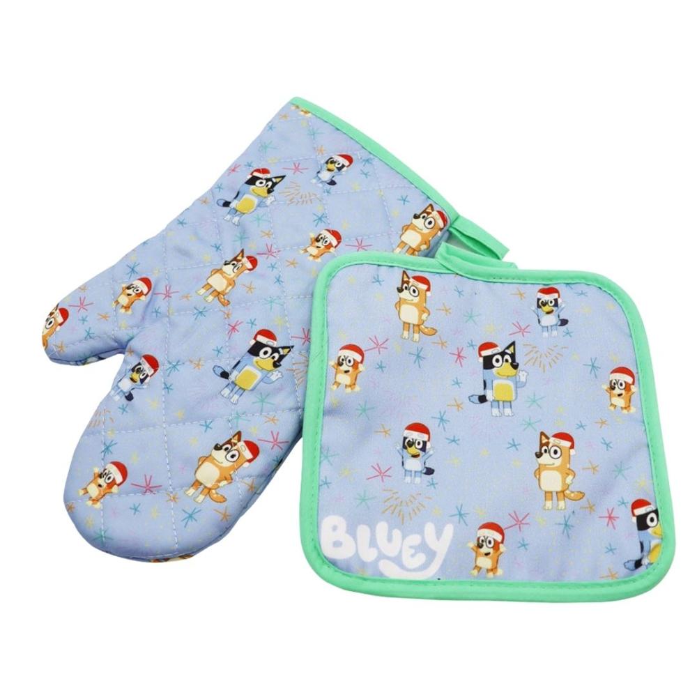 Guante y Toma Olla de Cocina Niño Bluey