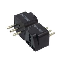 Adaptador Enchufe con Toma Tierra Tipo L Negro OP-603-LNG OPALUX