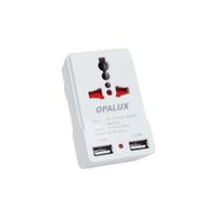 Adaptador Enchufe Múltiple con 2 Puertos USB OP-823A OPALUX