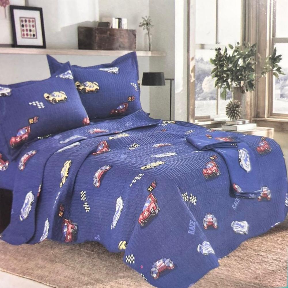 Set de cobertor 2pz verano 5 piezas + sábanas + fundas 100% algodón - GO12