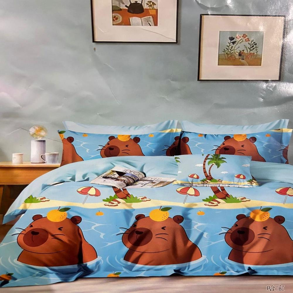 Set edredón niño 1.5pz + sábanas + fundas 100% algodón de 5 piezas - GW7