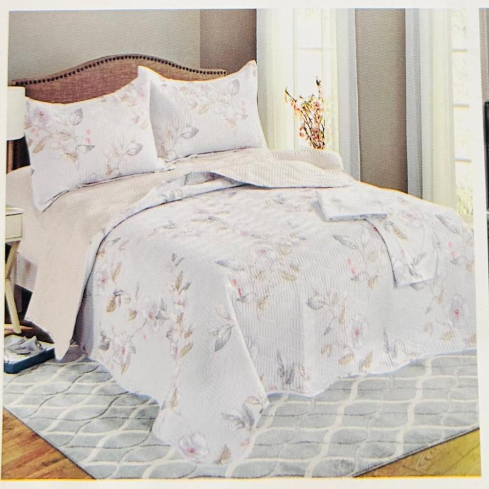 Set cobertor Verano Queen + Sábanas + Fundas 100% Algodón de 5 piezas - GW14