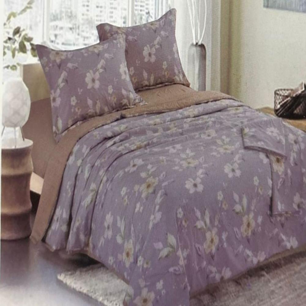 Set de cobertor 2 pz verano antiestrés de 5 piezas 100% algodón - GQ14