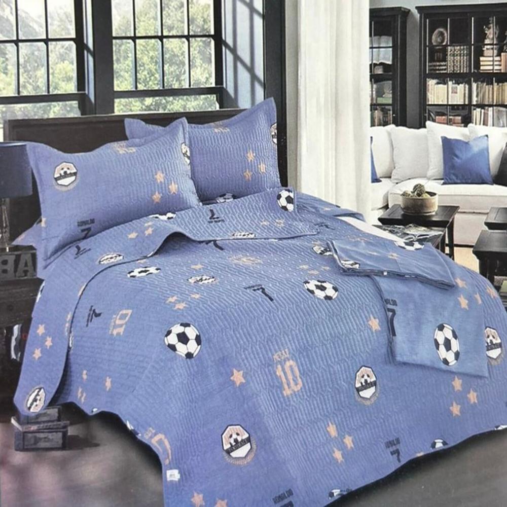 Set de cobertor 1.5pz verano 5 piezas + sábanas + fundas 100% algodón - GD10