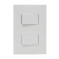 Conmutador Doble Simon S25 Policarbonato/Aluminio Blanco 16A 250V