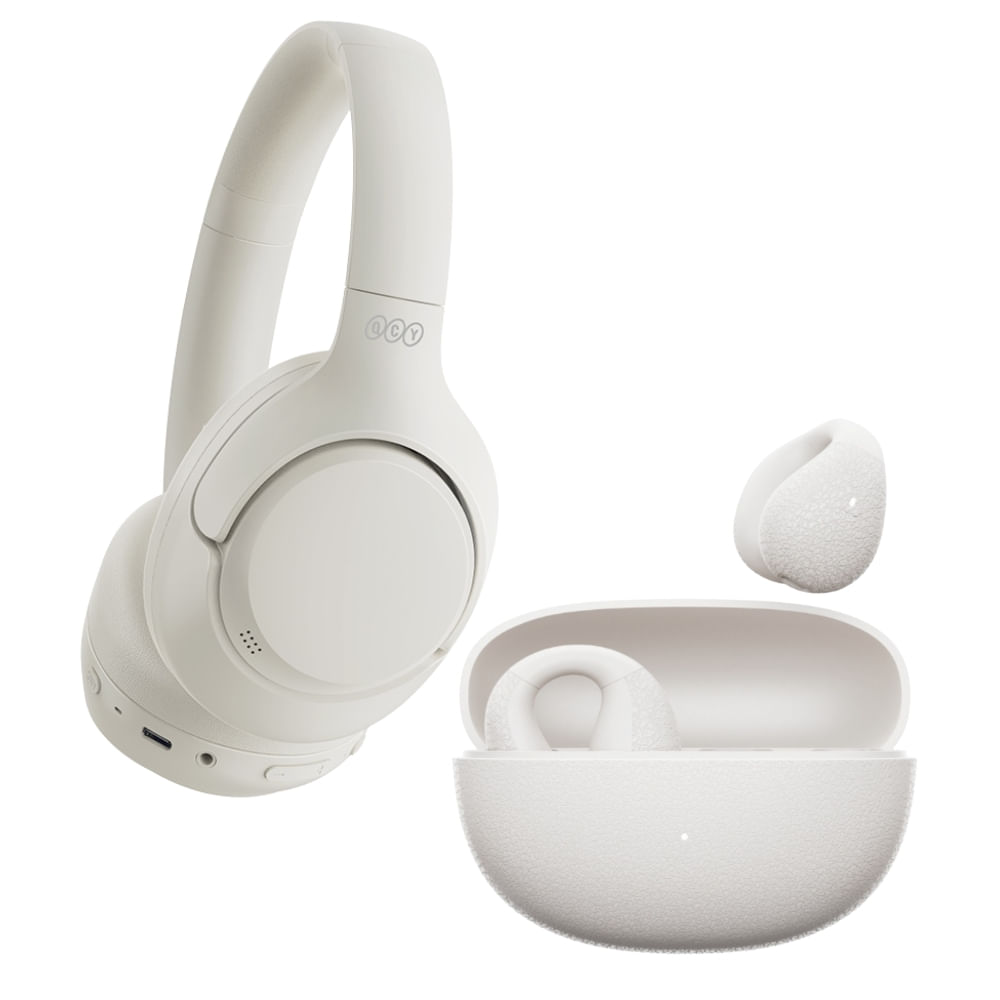 Combo QCY Audífonos H3 Blanco + QCY Audífonos Inalámbricos Crossky C10 Blanco