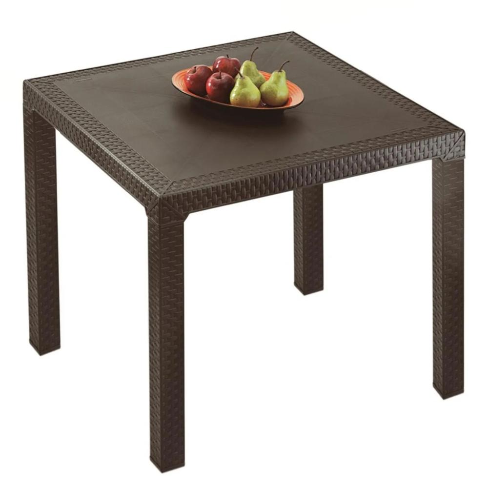 MESA ETERNA WENGUE 80.5X80.5X72.5CM ALTO