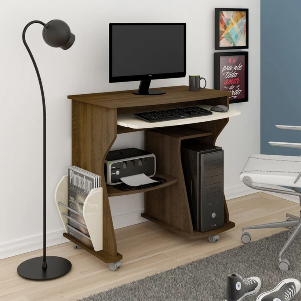 Escritorio Moderno Vierge Marrón y Blanco R&R MUEBLES