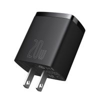Cargador Rápido Compacto, 20W, USB-C y USB-A, Baseus