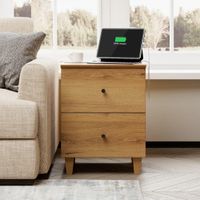 Velador Moderno Giane 2 Cajones Duna R&R MUEBLES