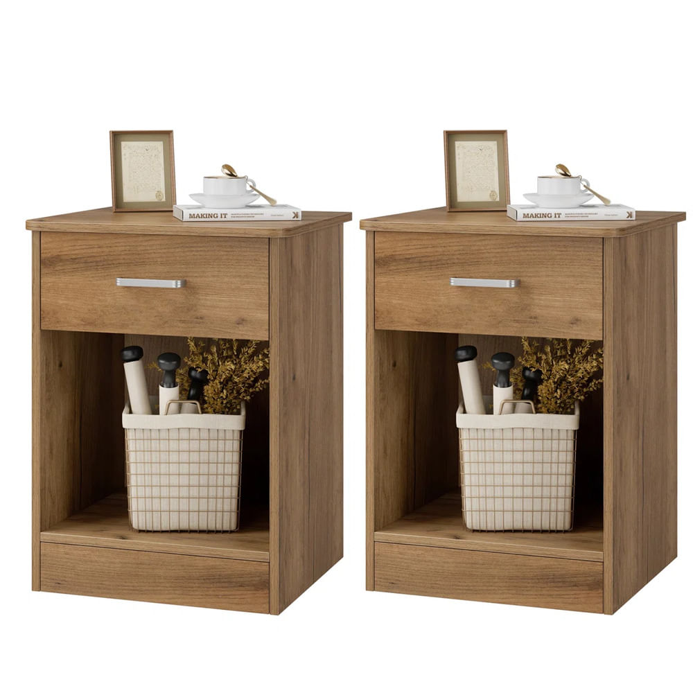 PACK de 2 Veladores Modernos Atenea 1 Cajón Duna R&R MUEBLES