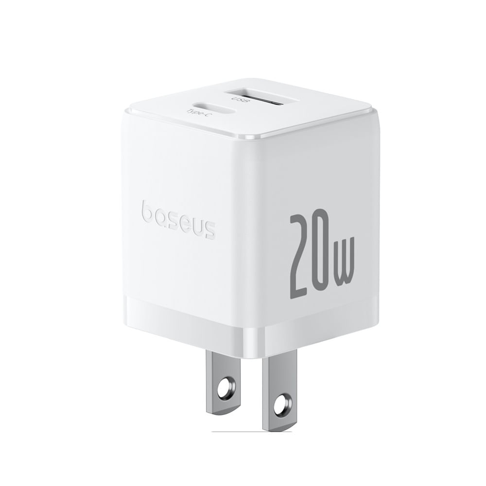 Cargador Rapido 20W USB-C y USB-A Baseus