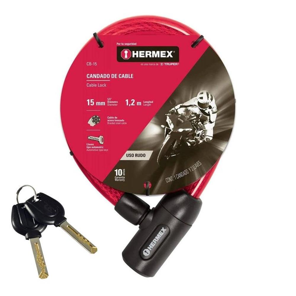 Cadena Bicicleta Candado con Llave Hermex CB-15