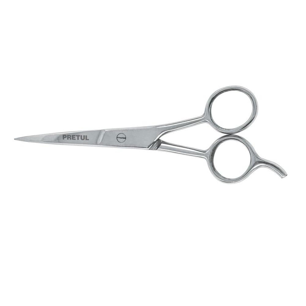 Tijera 5-12 acero inox con gancho para estilista PRETUL