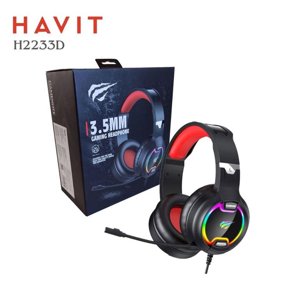 Audífono Gamer HAVIT Gamenote H2233D Graves Potentes e Iluminación RGB