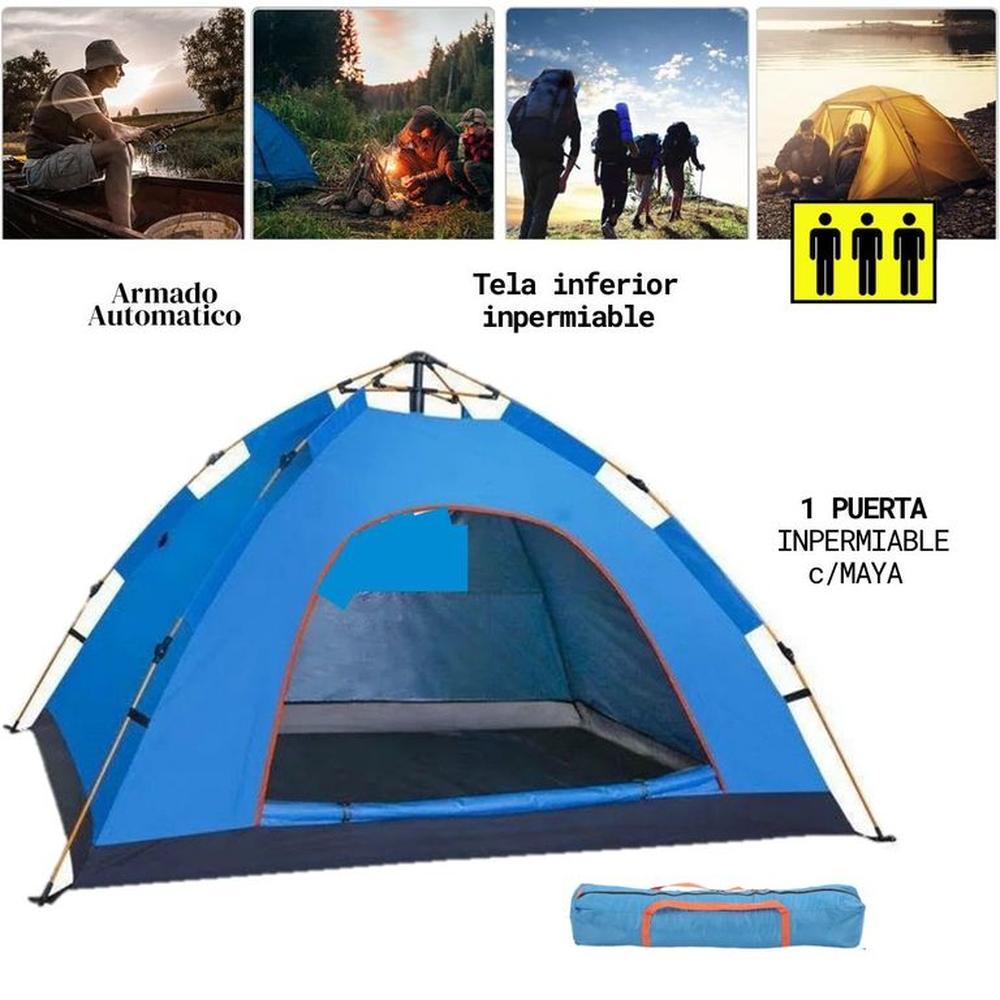 Carpa De Campaña Automatico 4 Personas
