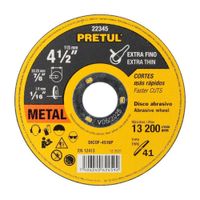 Disco Tipo 41 de 4-12 x 16 mm corte fino de metal Pretul - 22345