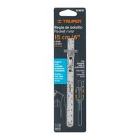 Regla 15 cm de acero inoxidable de bolsillo Truper - 101810