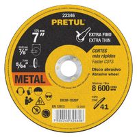 Disco Tipo 41 de 7 x 2 mm corte fino de metal Pretul - 22346