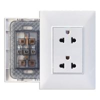 Tomacorriente Doble con Protección para empotrar “OPALUX” UNIVERSAL+TIERRA 2P+T 15A 250V - KF6208TR
