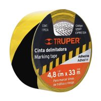 Cinta De Seguridad amarilla negro de 33m Truper - 12597