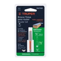 Broca para router corte recto 14 con balero Truper - 102720