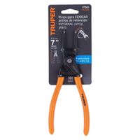 Alicate punta recta 7 para cerrar anillos mango de PVC - 17361