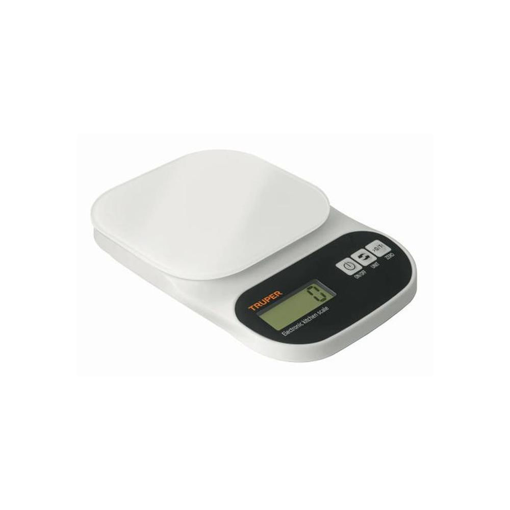 Báscula digital para cocina plato de vidrio 5 kg Truper - 15160